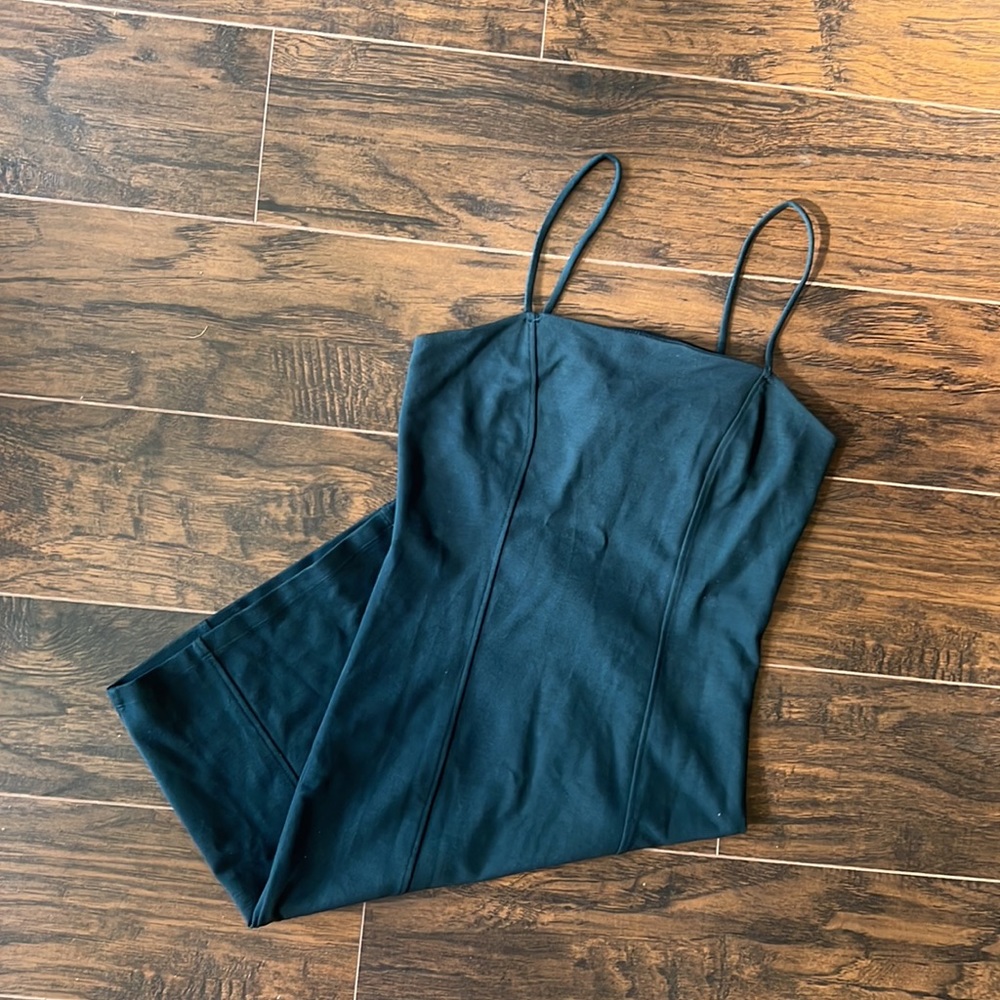 Paneled Spaghetti Strap Bodycon Dress